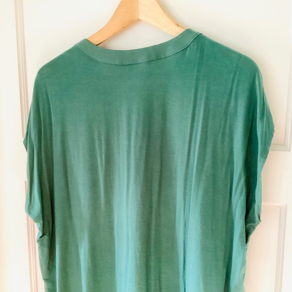 BANANA REPUBLIC Jade GREEN V-NECK SLEEVELESS TANK BLOUSE WOMENS Sz L minimalist - Picture 11 of 14